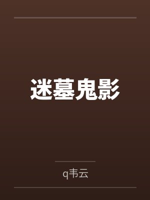 迷墓惊魂 小说封面